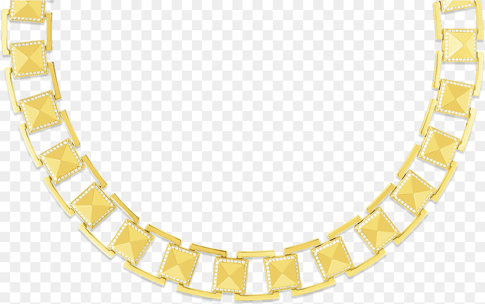 Gold Amp Diamond Frame Obelisco Link Collar Elementos Para Convites, Accessories, Jewelry, Necklace, Bulldozer Free Png