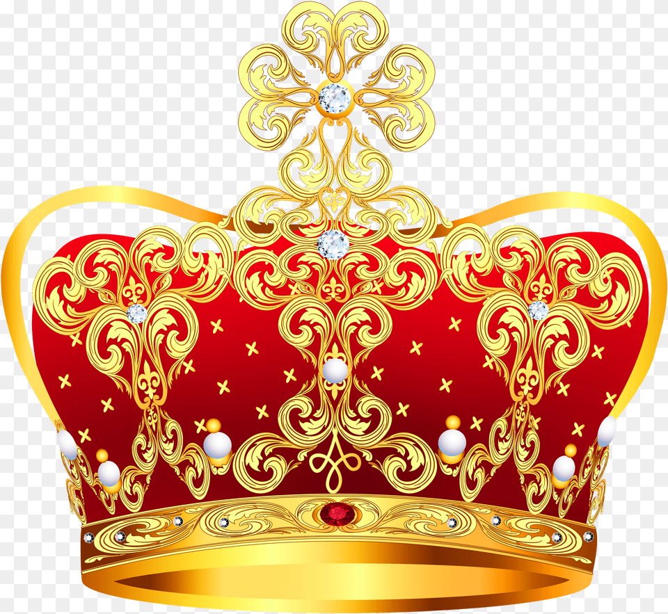 Gold Amp Red Crown Transparent Queen Crown, Accessories, Jewelry Free Png