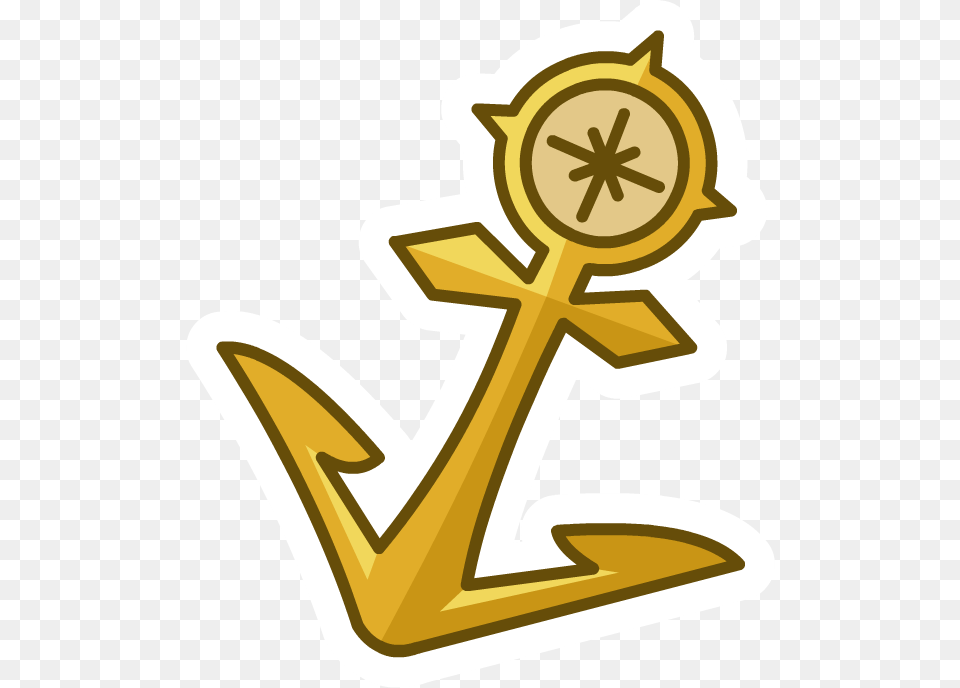 Gold Anchor Pin Ancla Dorada, Electronics, Hardware, Ammunition, Grenade Free Png