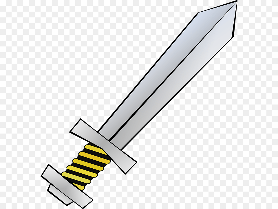 Gold And Black Sword Clip Art Sword Clip Art, Weapon, Blade, Dagger, Knife Png