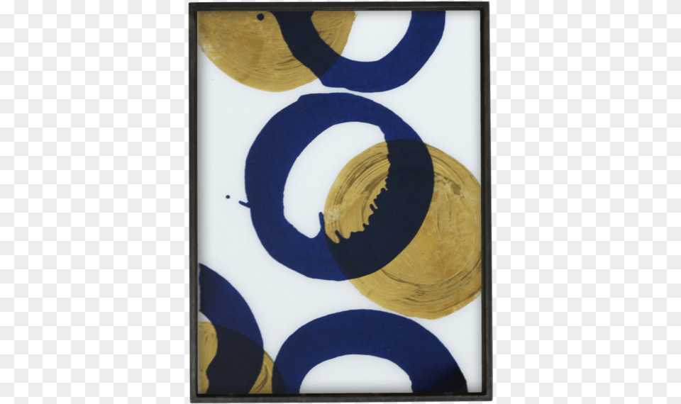 Gold And Blue Halos Glass Tray Decorative Large Rectangular Circle, Art, Modern Art Png Image