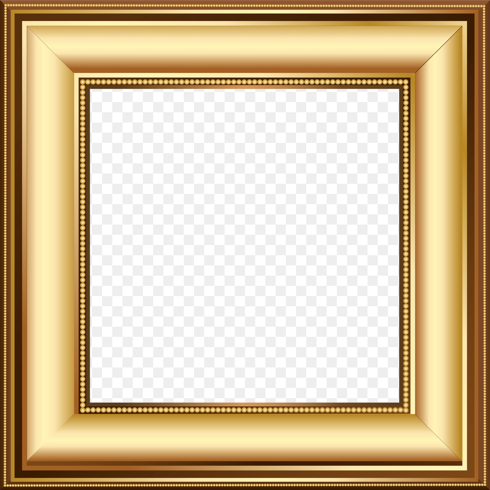 Gold And Brown Transparent Photo Frame Template Backgrounds, White Board Free Png