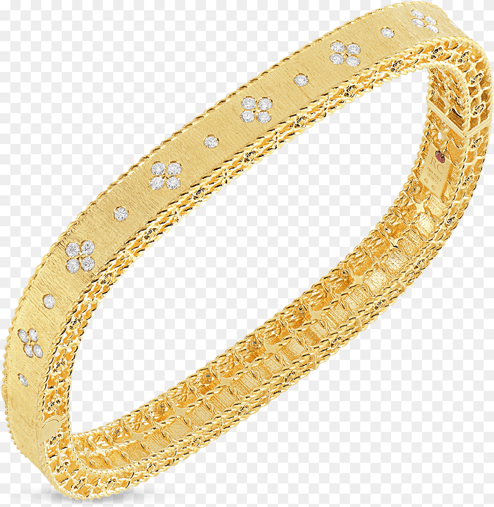 Gold And Diamond Bracelet Roberto Coin, Accessories, Jewelry, Ornament, Bangles Png