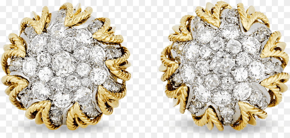 Gold And Diamond Earrings By Van Cleef Amp Arpels Diamond Earring Gold, Accessories, Gemstone, Jewelry Free Transparent Png