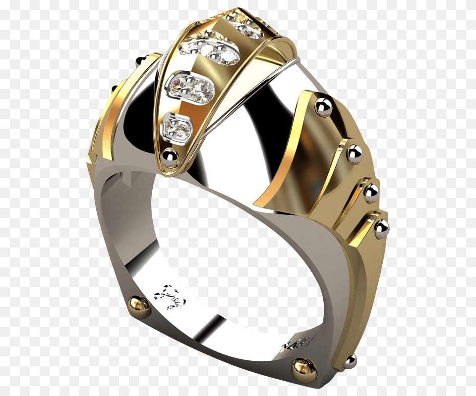 Gold And Diamond Knights Vision Mens Ring Artful Jeweler, Accessories, Jewelry, Gemstone, Wristwatch Free Transparent Png