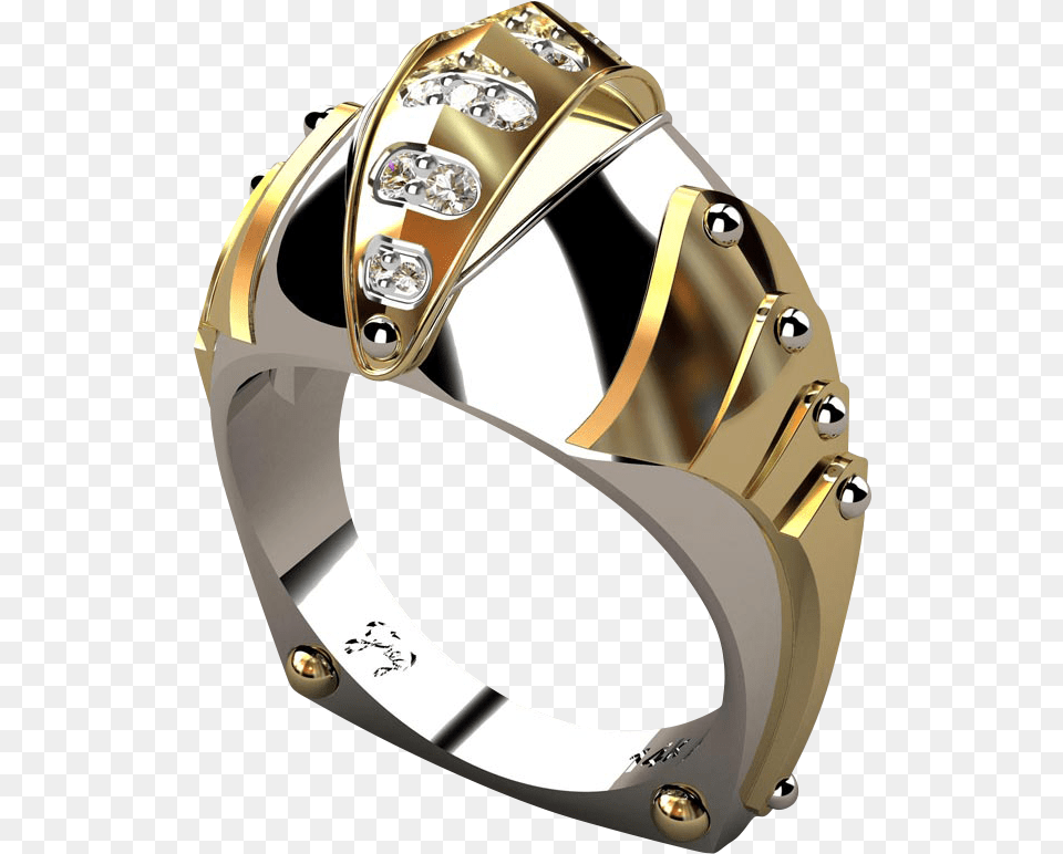 Gold And Diamond Knights Vision Mens Ring Expensive Male Rings, Accessories, Jewelry, Gemstone Png
