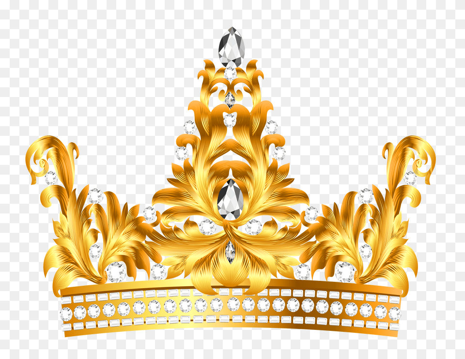 Gold And Diamonds Crown Clipart Coronas Gold Queen Crown, Sticker, Logo, Text, Device Free Png Download