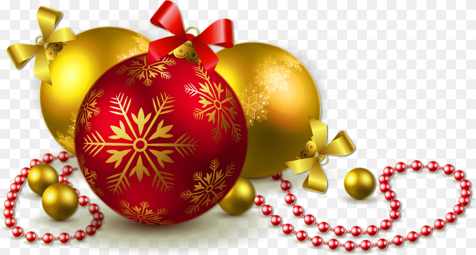Gold And Red Christmas Balls Clipart Christmas Tree Balls, Accessories, Ornament, Jewelry, Necklace Free Transparent Png
