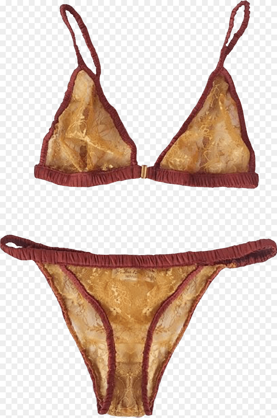 Gold And Rust Two Lingerie Top, Bikini, Clothing, Swimwear, Underwear Free Png