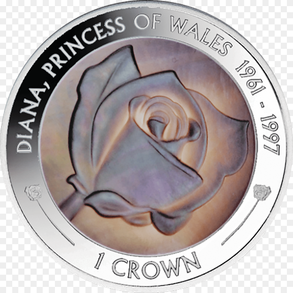 Gold And Silver Coins Pay Tribute To Diana Princess Garden Roses, Coin, Money, Person, Face Png