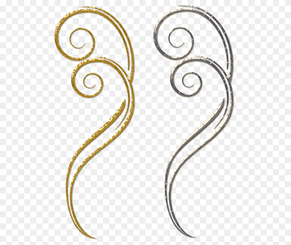Gold And Silver Decorative Ornaments Gallery, Pattern, Spiral, Art, Floral Design Png