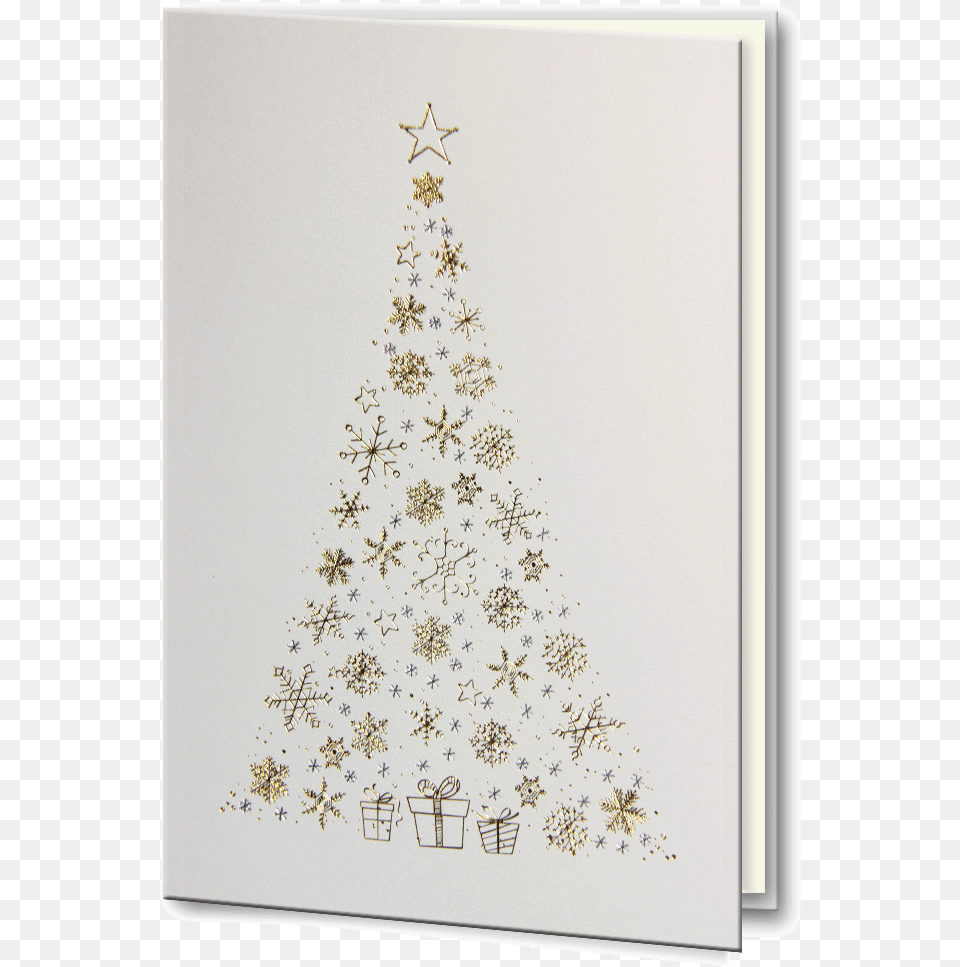 Gold And Silver Foil Christmas Tree Christmas Tree, Christmas Decorations, Festival, Christmas Tree Free Transparent Png