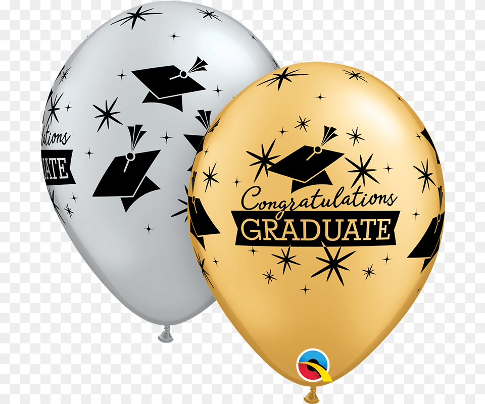 Gold And Silver Graduation Gifts Black And Gold Balloons, Balloon Free Transparent Png