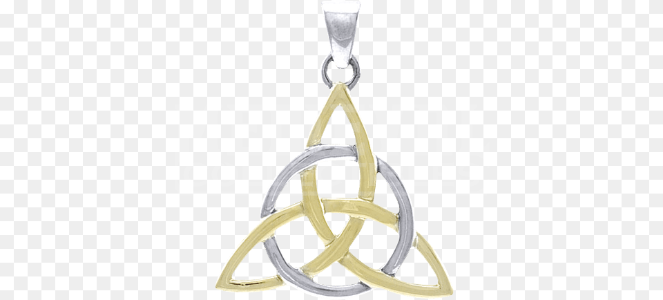 Gold And Silver Triquetra Pendant Celtic Trinity Silver And Gold Pendant By Peter Stone, Accessories, Machine, Wheel Png Image