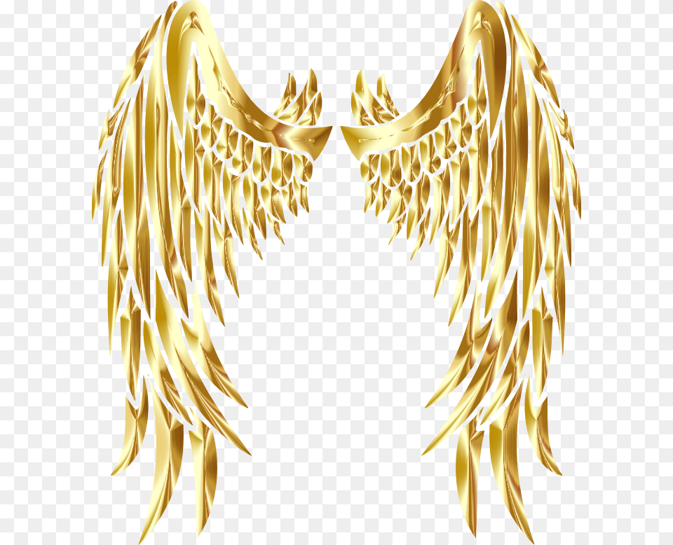 Gold Angel Wings Clipart, Accessories, Chandelier, Lamp, Jewelry Free Png Download