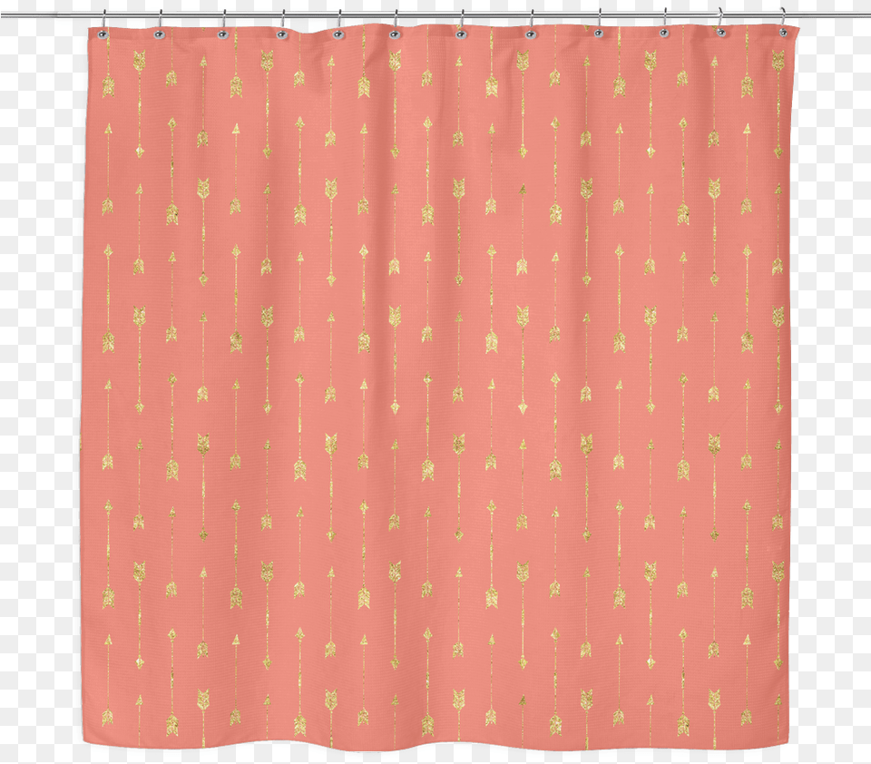 Gold Arrow Pattern Shower Curtain Window Valance, Shower Curtain, Blouse, Clothing Png