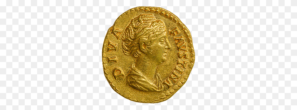 Gold Aureus Coin Antoninus Pius, Treasure, Money Png