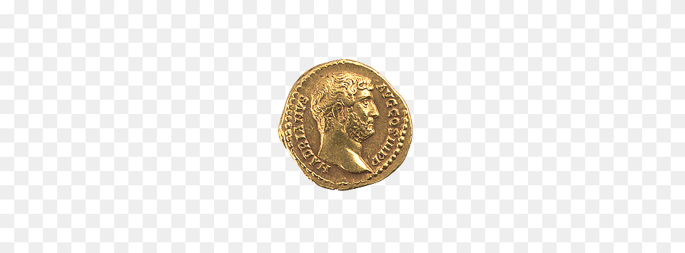 Gold Aureus Coin Of Hadrian, Bronze, Accessories, Jewelry, Locket Png Image