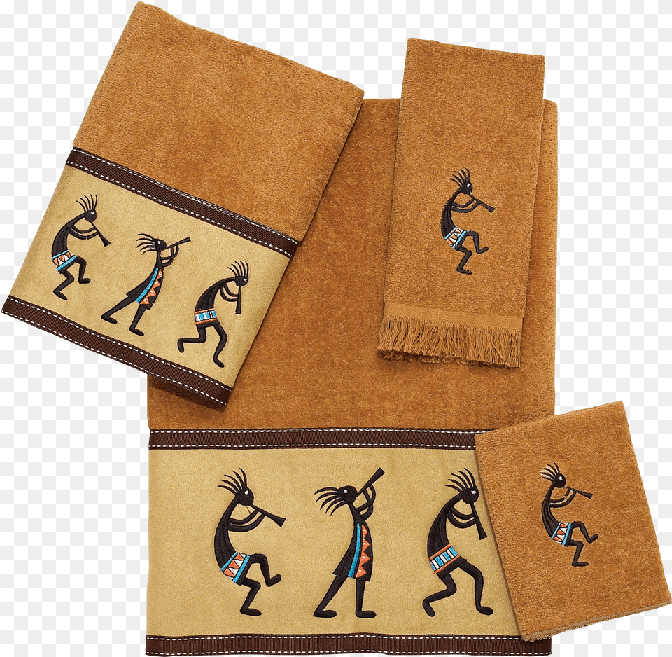 Gold Avanti Kokopelli 3 Piece Towel Set Png Image