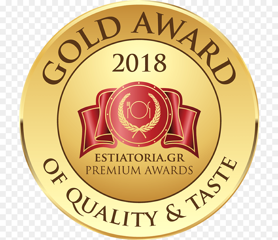 Gold Award Best Restaurant Badge, Logo, Symbol, Disk, Gold Medal Free Png