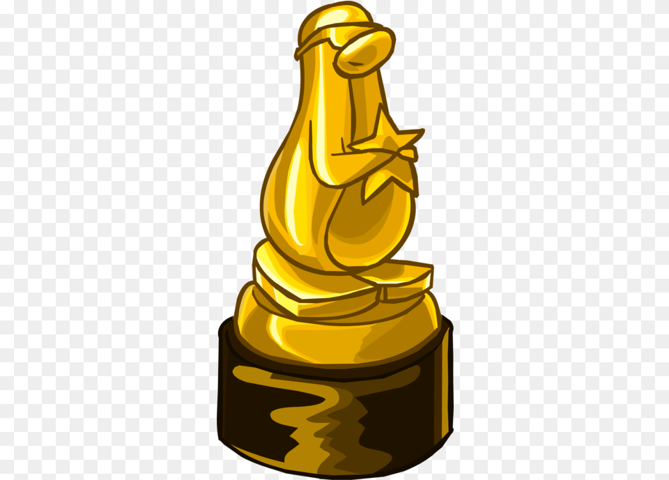 Gold Award Club Penguin Wiki Fandom Club Penguin Bronze Award, Trophy Free Transparent Png