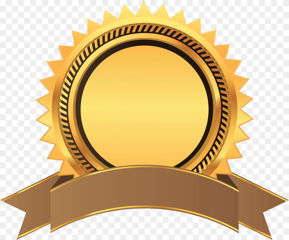 Gold Award Ribbon, Badge, Logo, Symbol Free Png Download