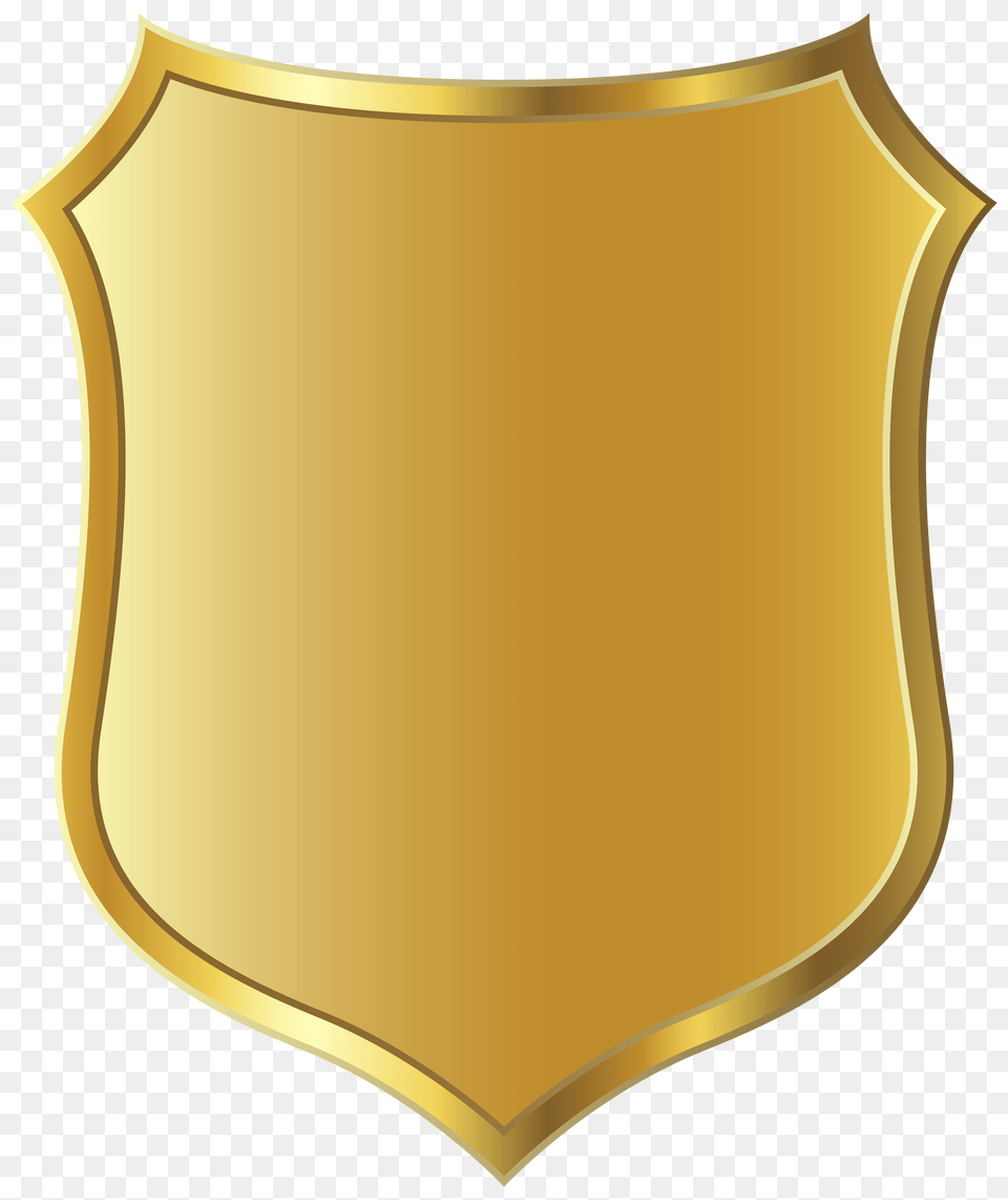 Gold Badge Transparent Clipart Blank Police Badge Template, Armor, Shield, Bow, Weapon Png Image