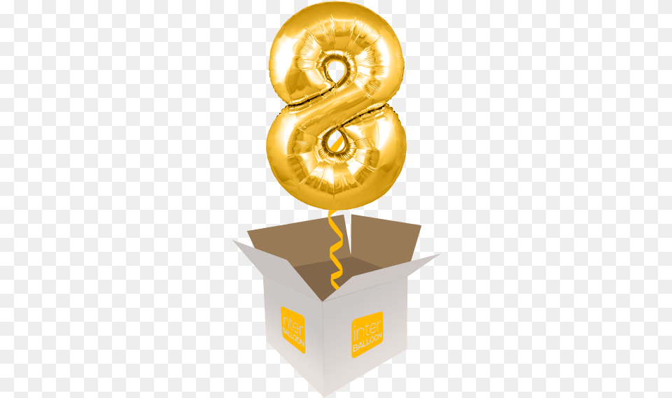Gold Balloon 80 Balloon, Text, Symbol, Number, Box Free Png Download