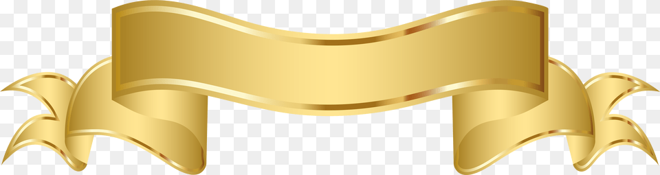Gold Banner Clipart Text, Logo, Document, Scroll Png Image