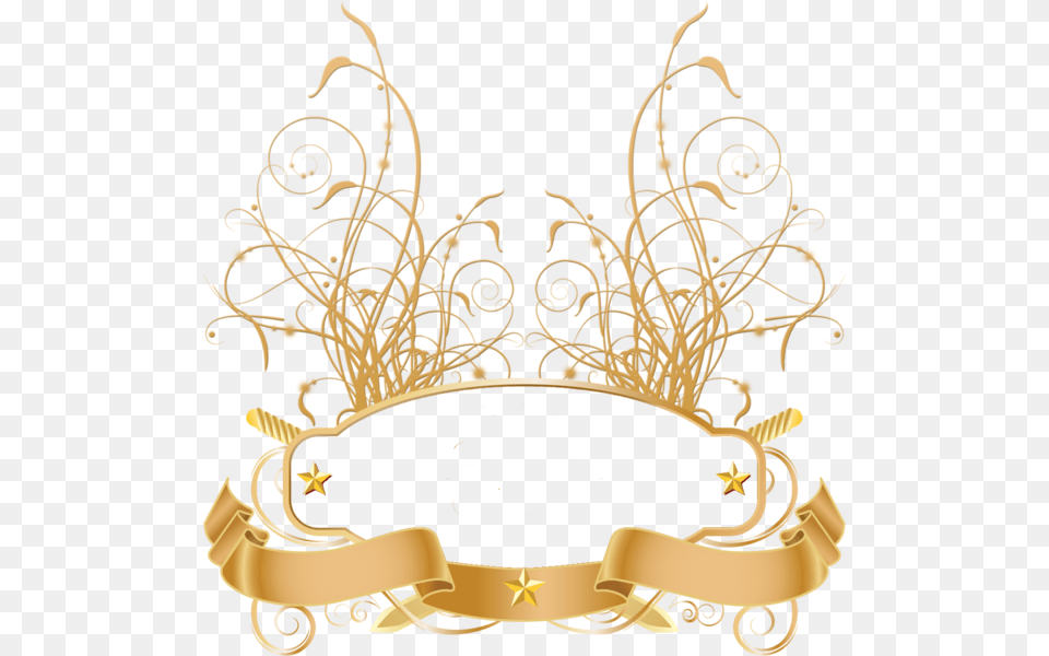 Gold Banner Ribbon, Accessories, Jewelry, Crown Free Png