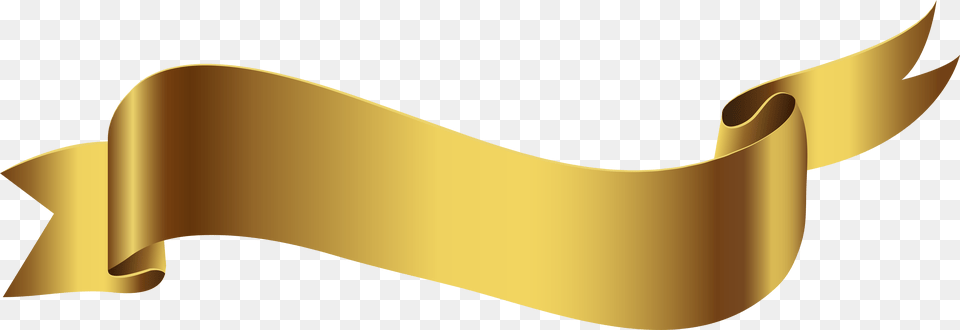 Gold Banner Transparent Gold Transparent Background Ribbon Banner Transparent, Text, Document, Scroll, Smoke Pipe Png Image