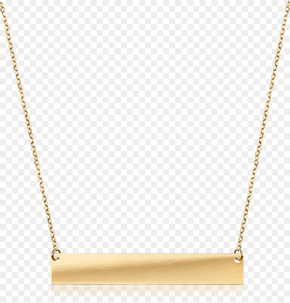 Gold Bar Engravable Necklace In 14k Yellow Stella And Dot Engravable Bar Necklace, Accessories, Jewelry, Text Png Image