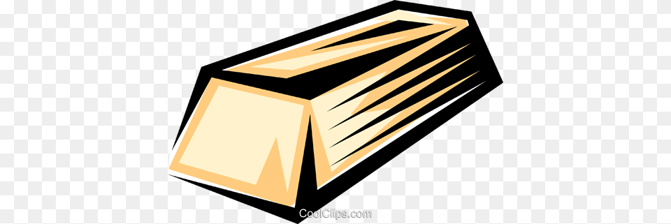 Gold Bar Royalty Vector Clip Art Illustration, Wood, Lumber Png Image