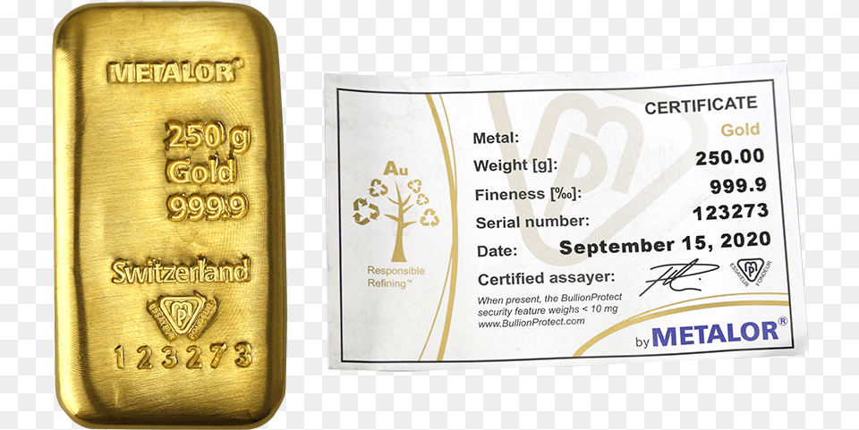Gold Bars Insured Delivery Atkinsons Bullion Metalor Gold Bar 200g, Text, Electronics, Mobile Phone, Phone Free Png