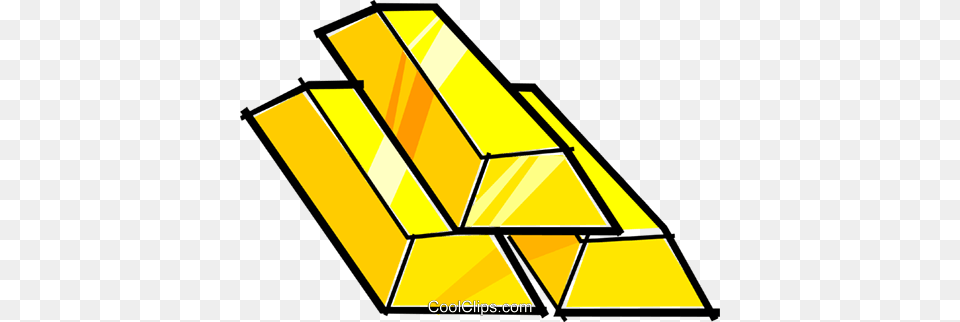 Gold Bars Royalty Vector Clip Art Illustration, Toy Free Transparent Png