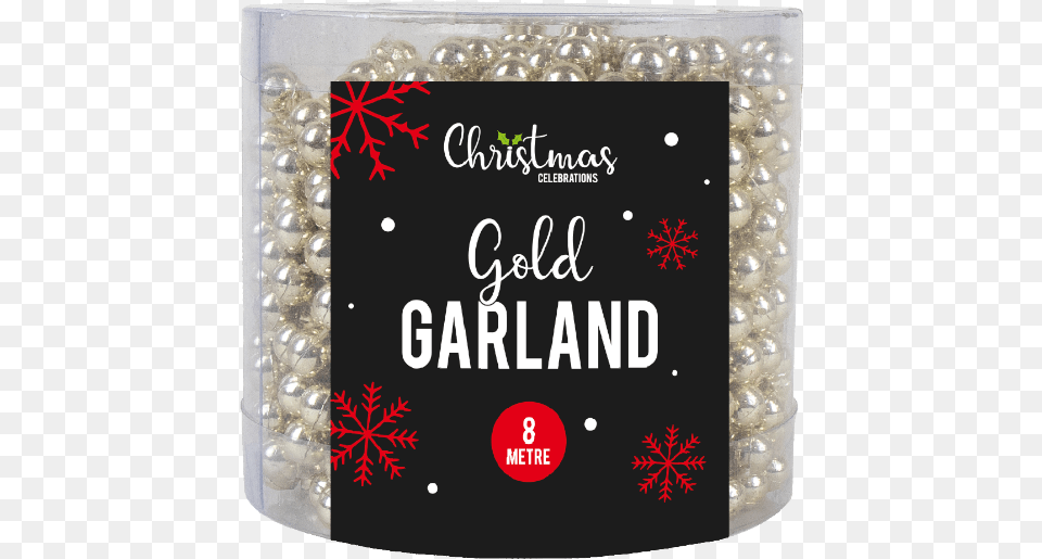 Gold Bead Christmas Garland, Accessories, Jewelry, Blackboard, Pearl Free Png