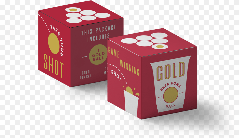Gold Beer Pong Ball U2014 Bryan Brasuk, Box, Cardboard, Carton Free Png