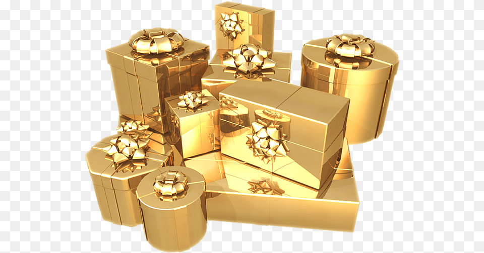 Gold Birthday Gift, Treasure Free Png