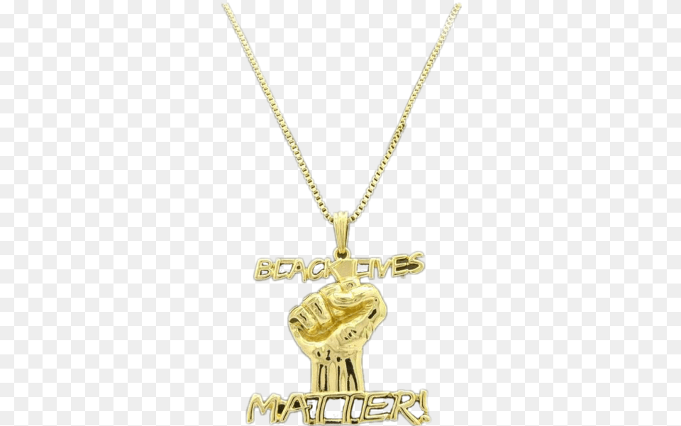 Gold Black Lives Matter Chain Pendant, Accessories, Jewelry, Necklace Free Transparent Png