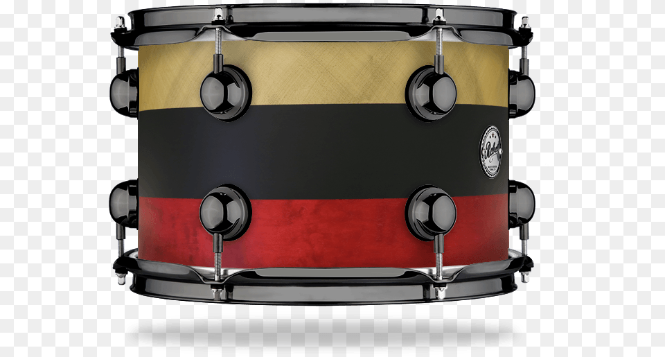 Gold Black Red Stripe Dw Drums Midnight Glass, Drum, Musical Instrument, Percussion, Gas Pump Png Image