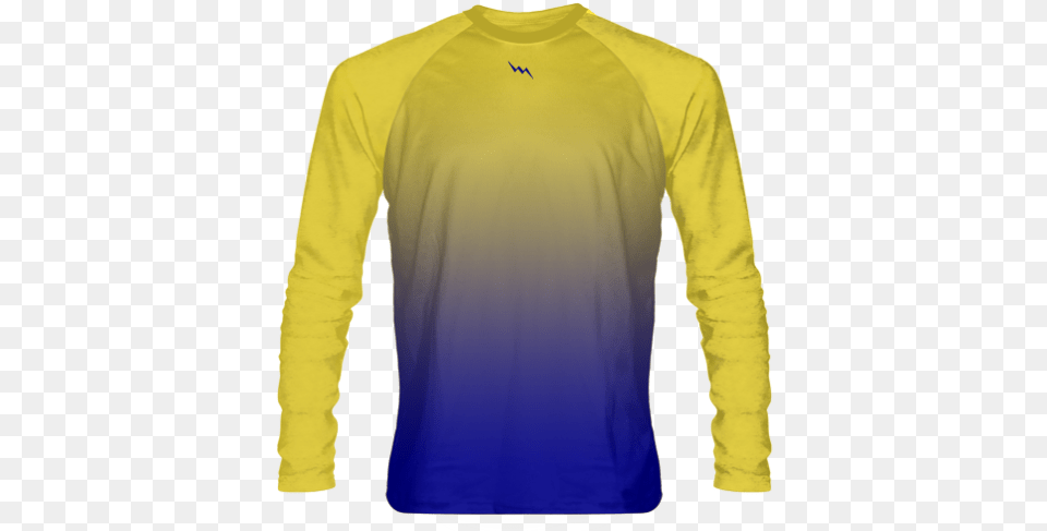 Gold Blue Fade Ombre Long Sleeve Shirts Purple And Gold Shirts, Clothing, Long Sleeve, Shirt, T-shirt Png