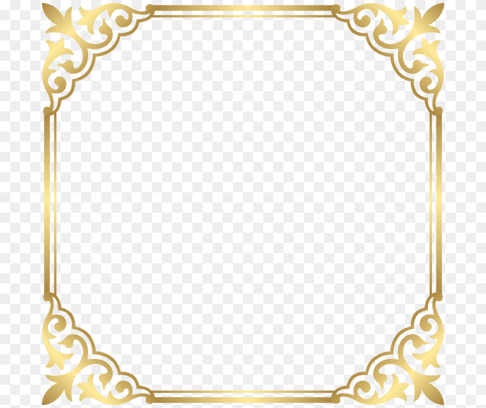 Gold Border, Blackboard Png