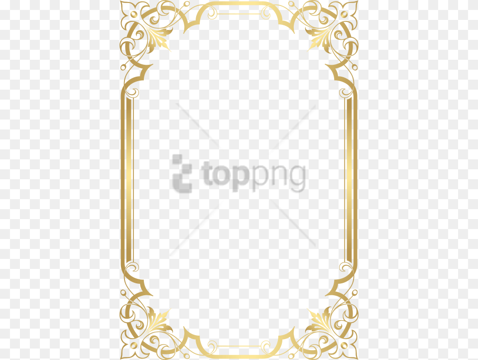 Gold Border Frame With Transparent Frame Borders Transparent, Text Png Image