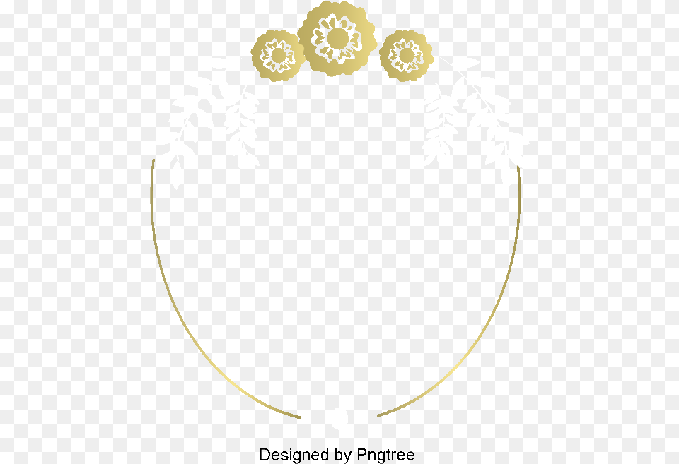Gold Border Vector Wedding Invitation Card Golden Circle, Art, Pattern, Floral Design, Graphics Free Png Download