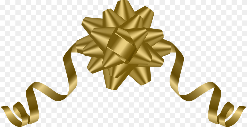 Gold Bow Clipart Download Gold Bow, Treasure, Bronze Free Transparent Png