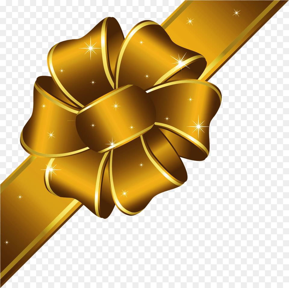 Gold Bow Clipart Red Gift Ribbon, Knot, Appliance, Ceiling Fan, Device Free Transparent Png