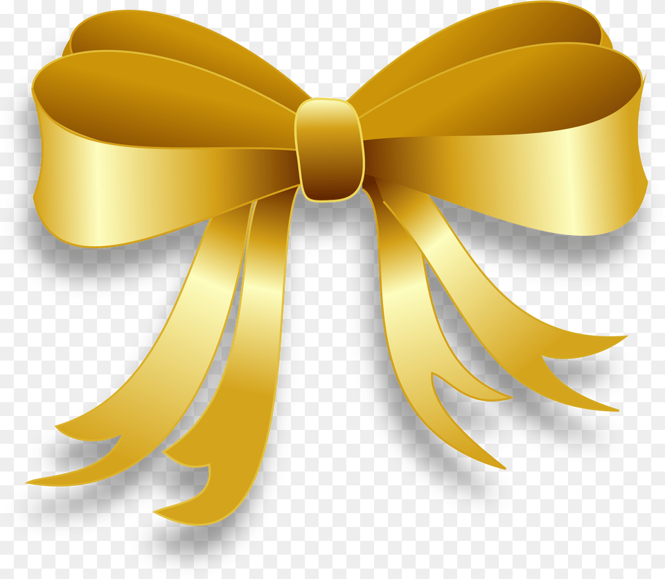 Gold Bow Gold Ribbon Clipart, Accessories, Formal Wear, Tie Free Png
