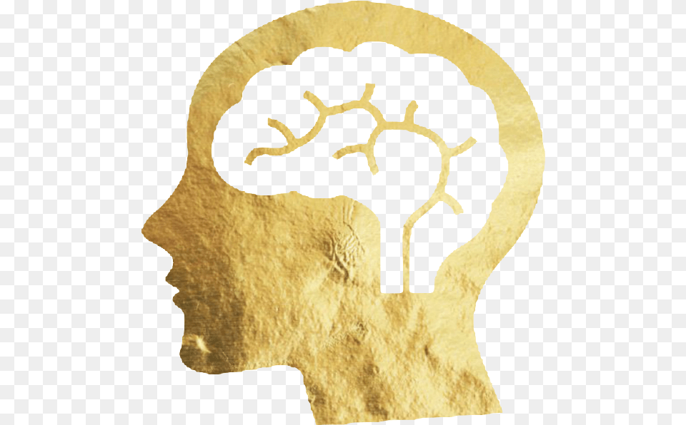 Gold Brain Icon Small Illustration, Body Part, Hand, Person, Animal Png