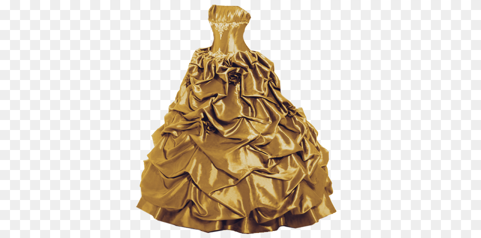 Gold Bridal Gown Transparent Background Ball Gown, Clothing, Dress, Fashion, Formal Wear Free Png Download