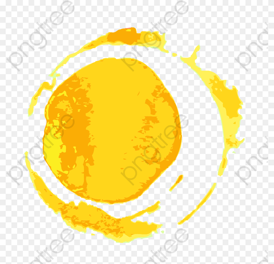 Gold Brush Stroke Circle, Nature, Outdoors, Sky, Ball Free Png